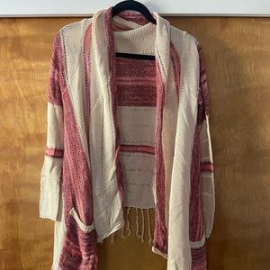 Billabong cardigan red/tan - M